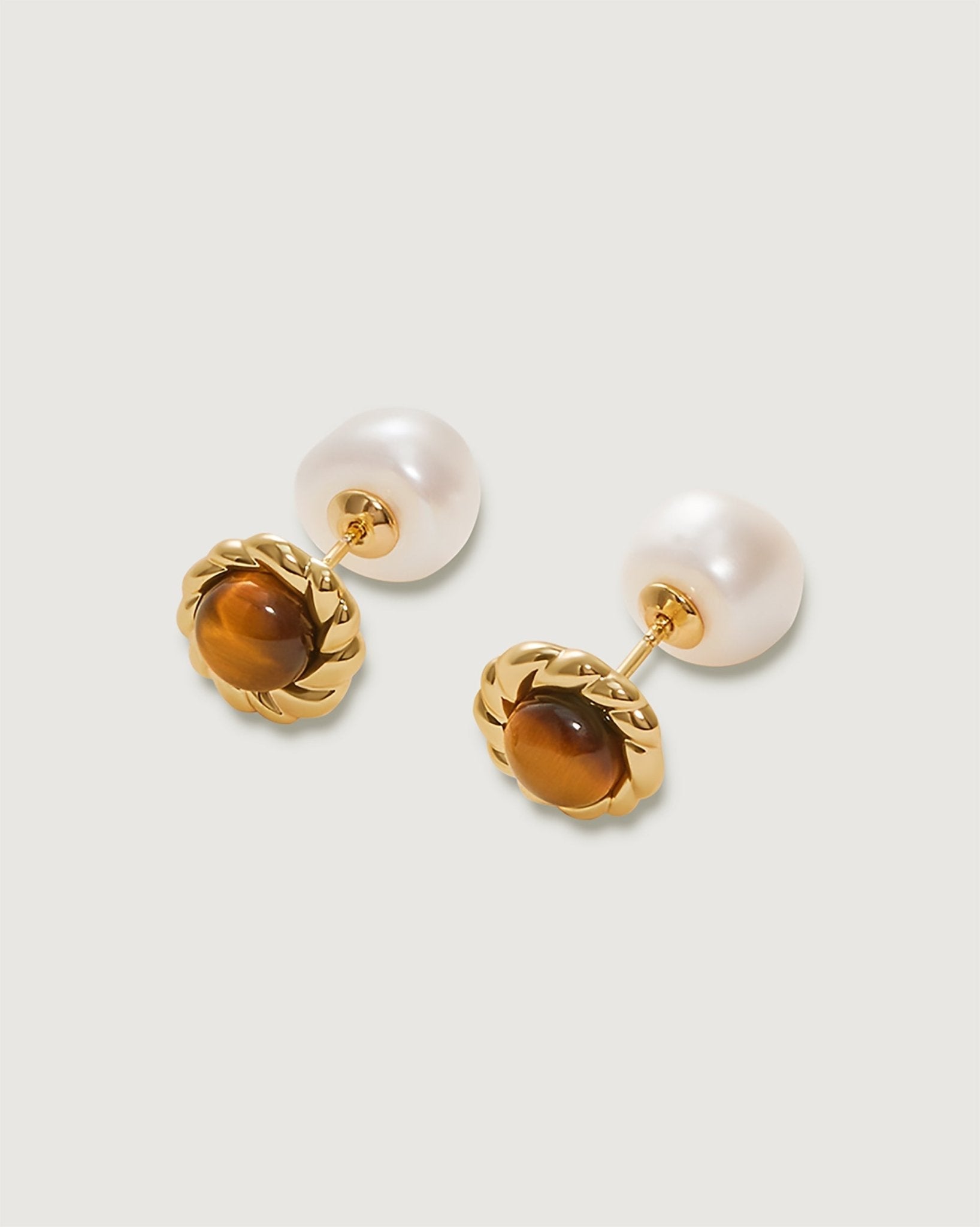 Tigerite Stud Earring