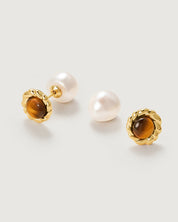 Tigerite Stud Earring