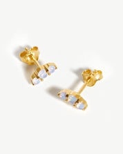 Trio Stud Earrings | 18k Gold Vermeil/Opalite