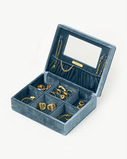 Velvet Jewelry Box | Blue Steel