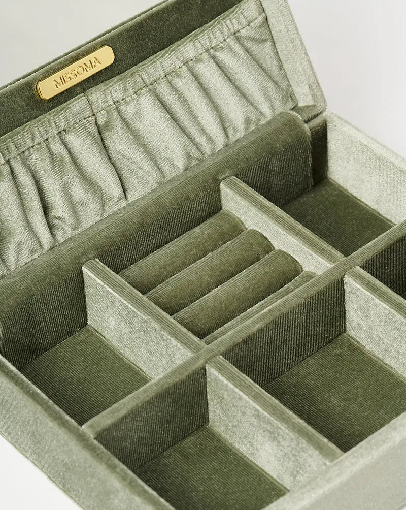 Velvet Jewelry Box | Sage Green