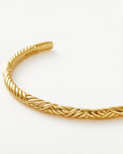 Wavy Ridge Gemelli Cuff Bracelet