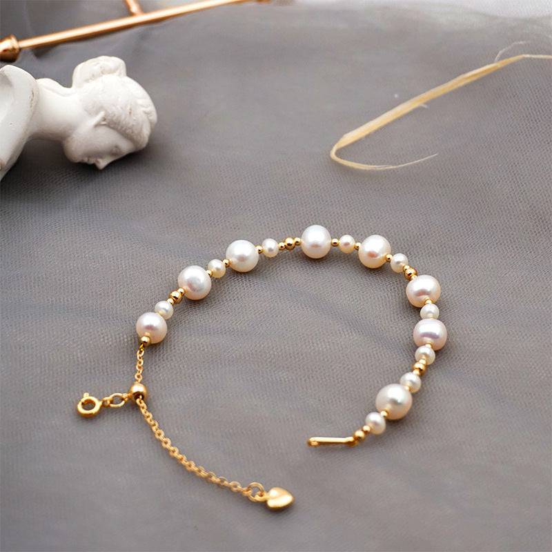 JULIET Gold Beaded Pearl Bracelet