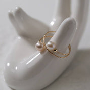 Double wrap Pearl Ring