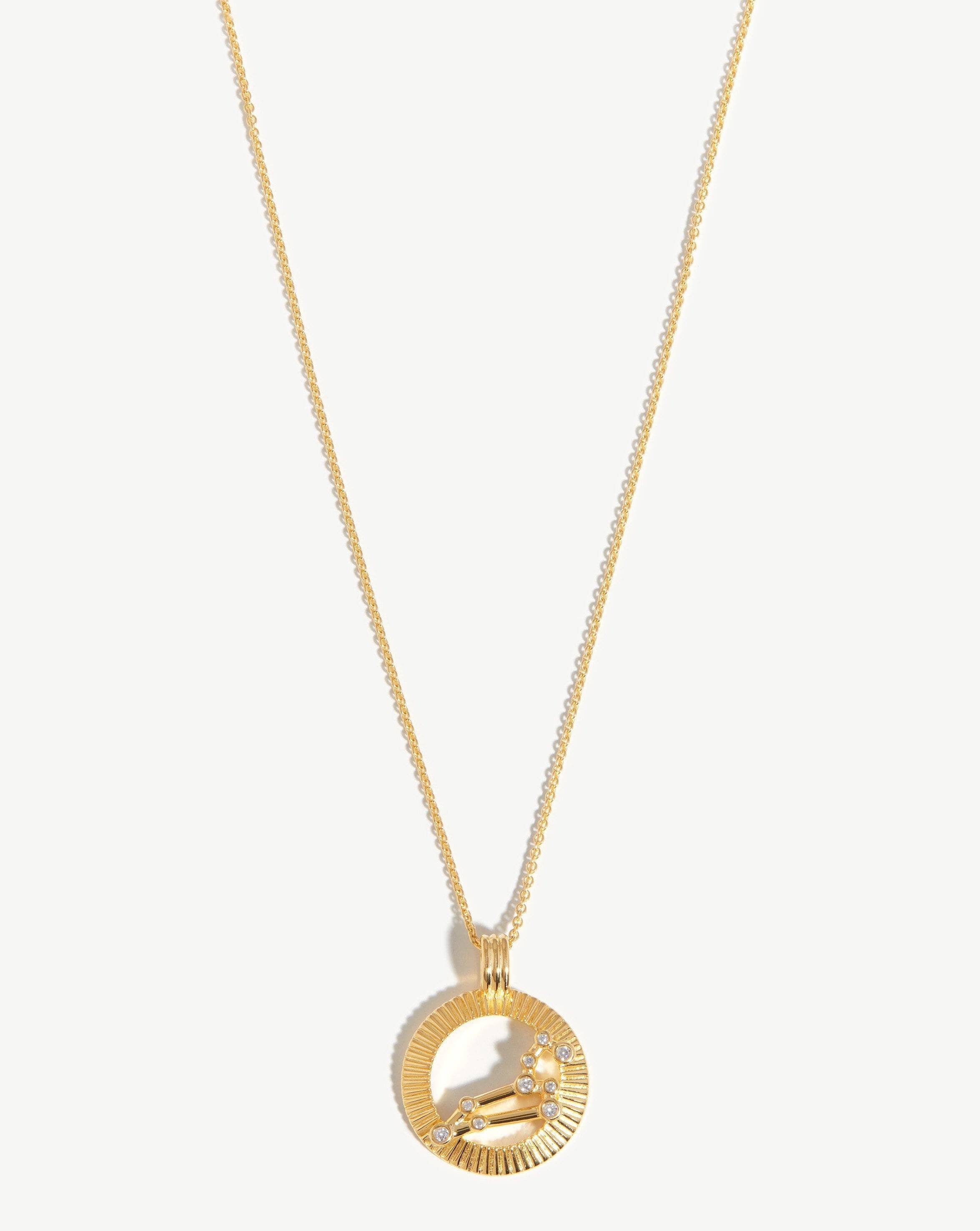 Zodiac Constellation Pendant Necklace - Leo | 18k Gold Vermeil/Leo