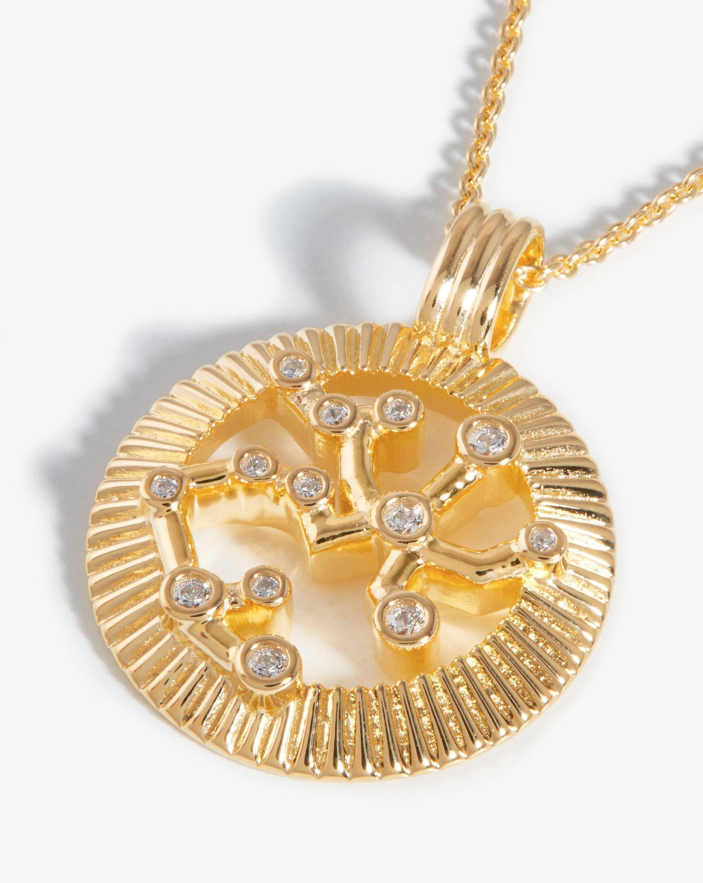 Zodiac Constellation Pendant Necklace - Sagittarius | 18k Gold Vermeil/Sagittarius